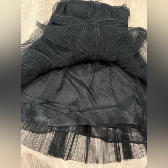 Betsey Johnson Black Tulle Strapless Mini Dress Fit & Flare Padded Bust - Picture 7 of 7